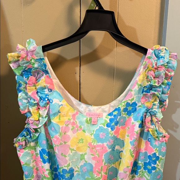 Lilly Pulitzer Leaf Print Top - Green and Aqua - Picture 2 of 3